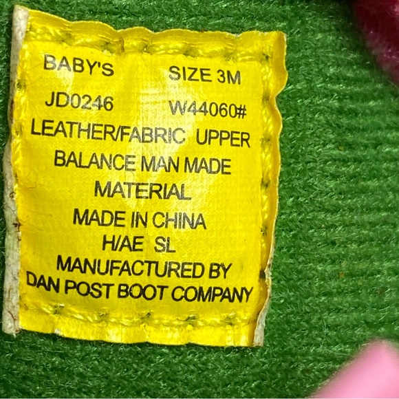 Baby Infant Dan Post John Deere Leather Boots 3M - Picture 7 of 8